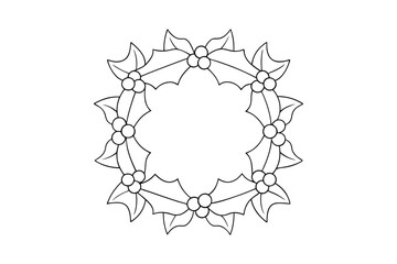 Holly berry Coloring page for kids 