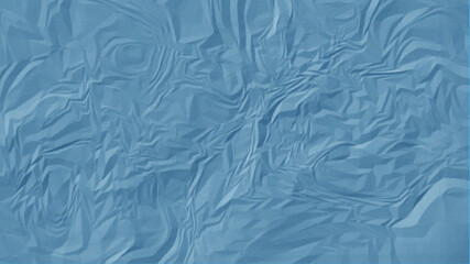 Obraz premium Crumpled Paper. Vintage crumpled paper of blue color. Colorful blue crumpled paper texture. Rough crumpled and wrinkled texture surface of retro old vintage grunge paper.