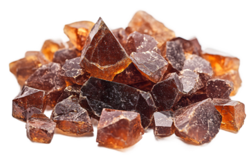  Shimmering mica mineral flakes collection on transparent background, perfect for cosmetic ingredient marketing and natural beauty product packaging 