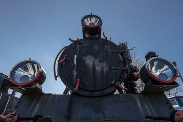 GRYFICE, WEST POMERANIAN - POLAND - MARCH 28: STEAM LOCOMOTIVE Px48 - Historic narrow gauge railway...