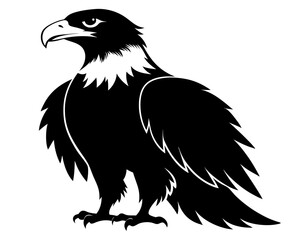 American Bald Eagle Silhouette Vector & Patriotic Bird SVG