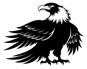 American Bald Eagle Silhouette Vector & Patriotic Bird SVG