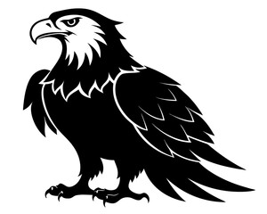 American Bald Eagle Silhouette Vector & Patriotic Bird SVG