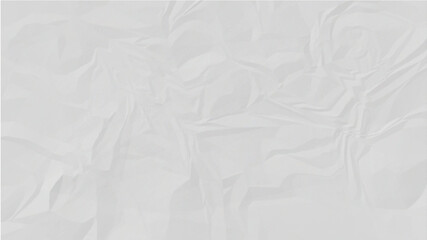 White crumpled paper texture. Recycled crumpled and folded craft paper texture as background. Crumpled white paper with copy space for text.	
