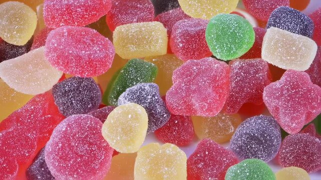 Assorted Jelly Candies Macro Shot