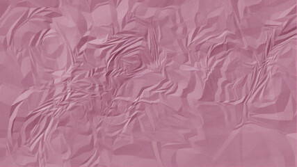 Crumpled Paper. Vintage crumpled paper of pink color. Colorful pink crumpled paper texture. Rough crumpled and wrinkled texture surface of retro old vintage grunge paper.