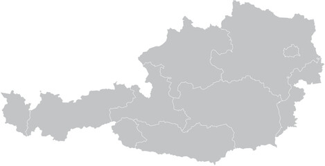 Austria Map – Vector Outline Country Silhouette
