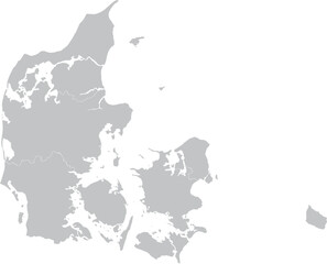 Fototapeta premium map Denmark – Vector Map with Regions and Outline 