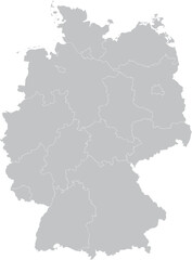 map Germany – Vector Outline and Political Regions
