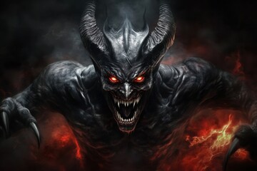 Supernatural Devil Creature: Stunning Illustration Depicting a Mythical Being in a Captivating Image