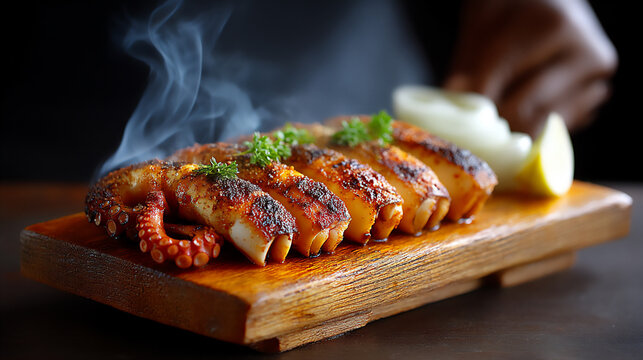 inihaw na pusit: grilled filipino squid