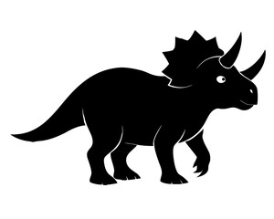 Triceratops Silhouette Vector & Prehistoric Dinosaur SVG