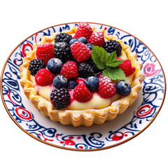 Puff Pastry Tart on transparent background