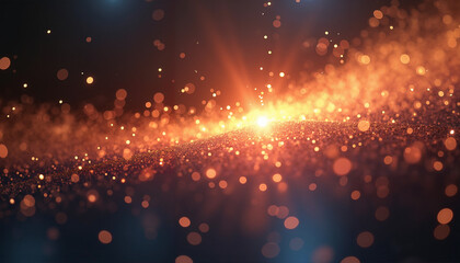 Radiant abstract burst with warm glowing light, dreamy bokeh