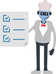 Robot Humanoid Chef Character and Check List Document
