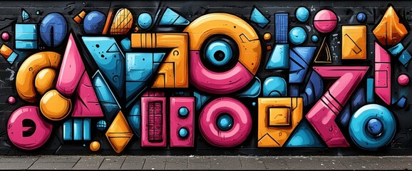 Obraz premium Geometric Graffiti Art