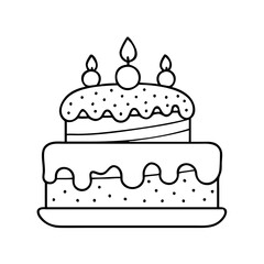 cake icon, cake vector illustration-simple illustration of cake, perfect for cake logos and icons