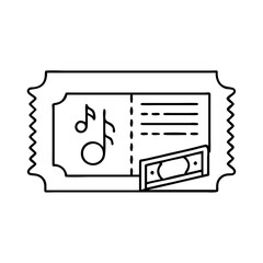Fototapeta premium concert ticket icon, concert ticket vector illustration-simple illustration of concert ticket, perfect for concert ticket logos and icons