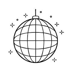 disco ball icon, disco ball vector illustration-simple illustration of disco ball, perfect for disco ball logos and icons