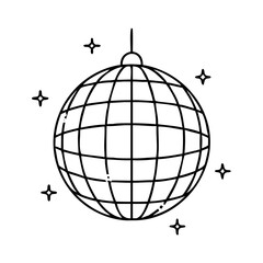 disco ball icon, disco ball vector illustration-simple illustration of disco ball, perfect for disco ball logos and icons