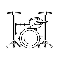 drum set icon, drum set vector illustration-simple illustration of drum set, perfect for drum set logos and icons