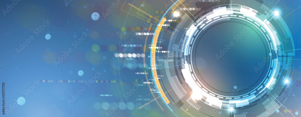 Poster High technology and science background. Abstract  internet communications