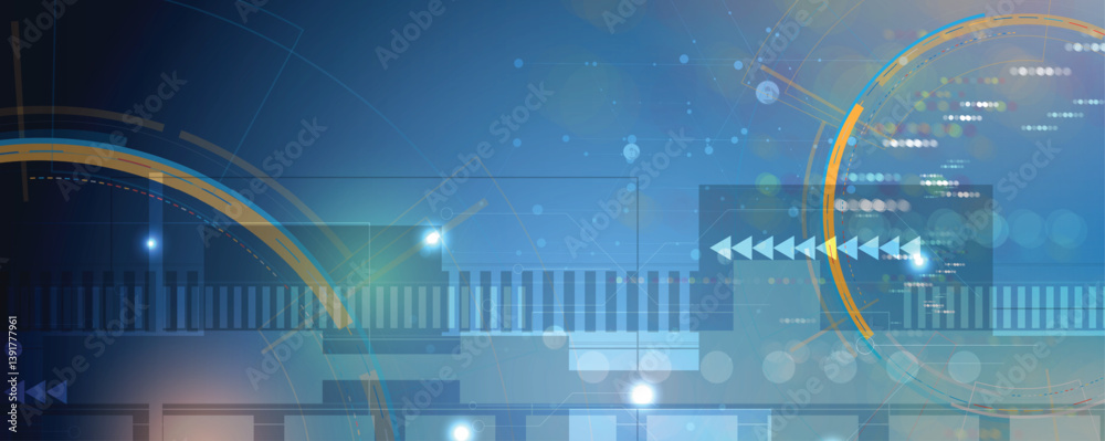 Poster high technology and science background. abstract internet communications