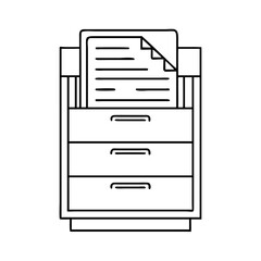 filing cabinet icon, filing cabinet vector illustration-simple illustration of filing cabinet, perfect for filing cabinet logos and icons
