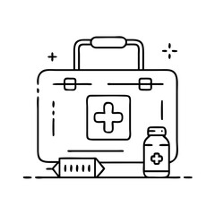 first aid kit icon, first aid kit vector illustration-simple illustration of first aid kit, perfect for first aid kit logos and icons