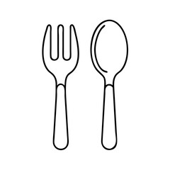 fork spoon icon, fork spoon vector illustration-simple illustration of fork spoon, perfect for fork spoon logos and icons