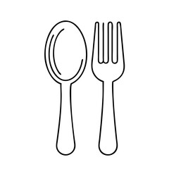 fork spoon icon, fork spoon vector illustration-simple illustration of fork spoon, perfect for fork spoon logos and icons
