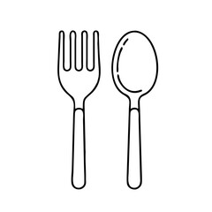 fork spoon icon, fork spoon vector illustration-simple illustration of fork spoon, perfect for fork spoon logos and icons