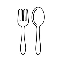 fork spoon icon, fork spoon vector illustration-simple illustration of fork spoon, perfect for fork spoon logos and icons