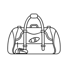 gym bag icon, gym bag vector illustration-simple illustration of gym bag, perfect for gym bag logos and icons