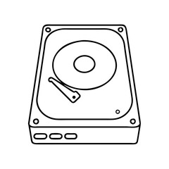 Fototapeta premium hard drive icon, hard drive vector illustration-simple illustration of hard drive, perfect for hard drive logos and icons