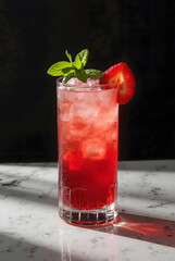 Strawberry mojito drink