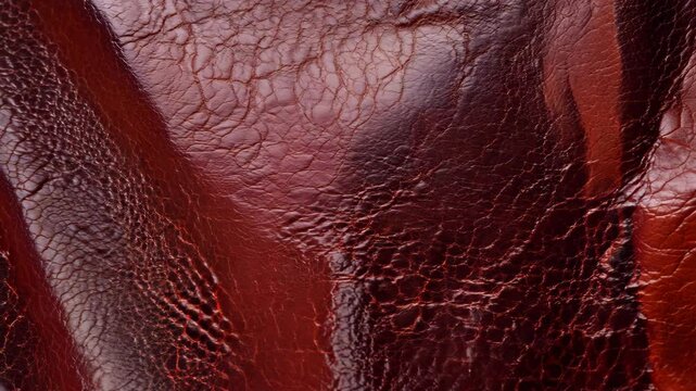 Rotation of natural leather texture background. Background for advertising the production of natural leather products such as shoes, bags, wallets