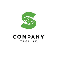 Letter S Frog Logo Icon Vector