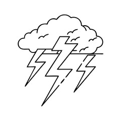 lightning icon, lightning vector illustration-simple illustration of lightning, perfect for lightning logos and icons