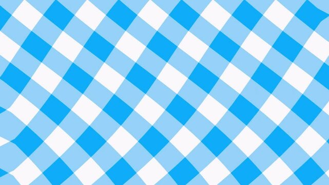 Waving diagonal blue gingham 