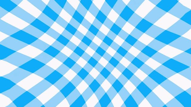 Latticed blue gingham pattern waving