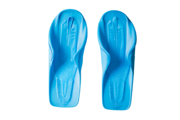 Sky Blue Molded Orthotic Flip-Flops, Overhead View