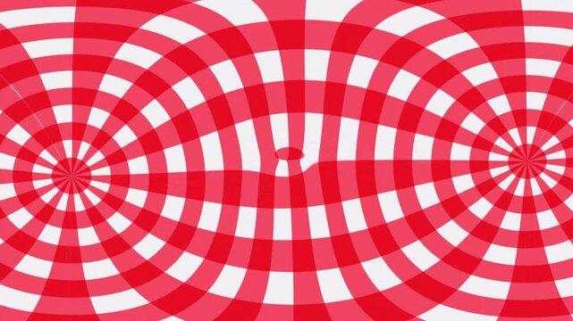 Funky red gingham pattern bouncing