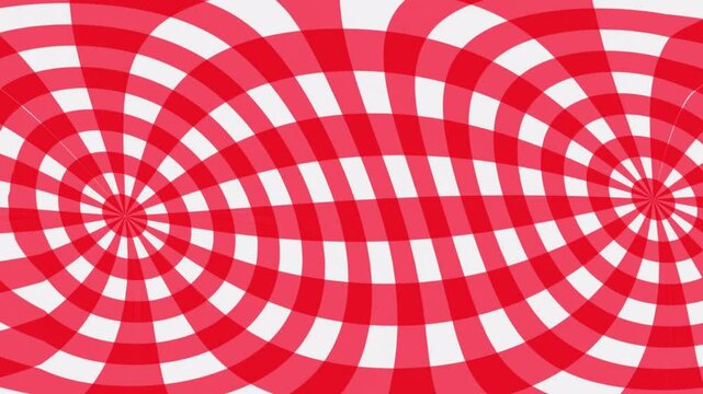 Funky red gingham pattern waving