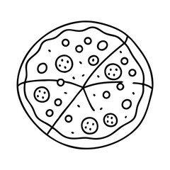 pizza icon, pizza vector illustration-simple illustration of pizza, perfect for pizza logos and icons