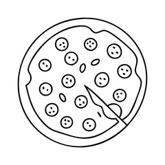 pizza icon, pizza vector illustration-simple illustration of pizza, perfect for pizza logos and icons