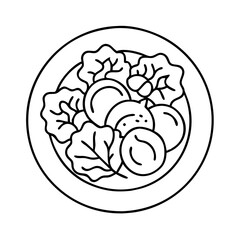 salad icon, salad vector illustration-simple illustration of salad, perfect for salad logos and icons