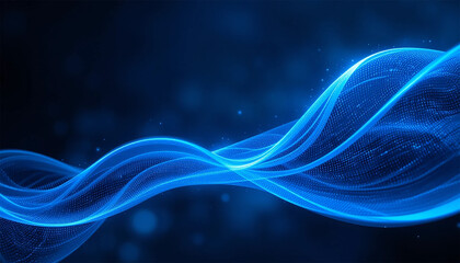 Blue abstract background with wavy patterns