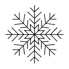 Naklejka premium snowflake icon, snowflake vector illustration-simple illustration of snowflake, perfect for snowflake logos and icons