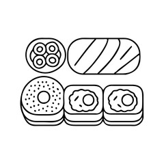 sushi icon, sushi vector illustration-simple illustration of sushi, perfect for sushi logos and icons